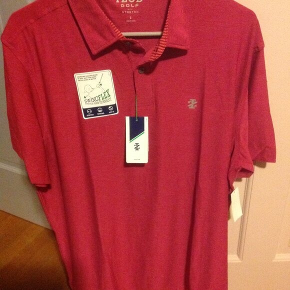 Izod Men's Performance Short Sleeve Large Golf Shirt - New with Tags - Picture 1 of 4